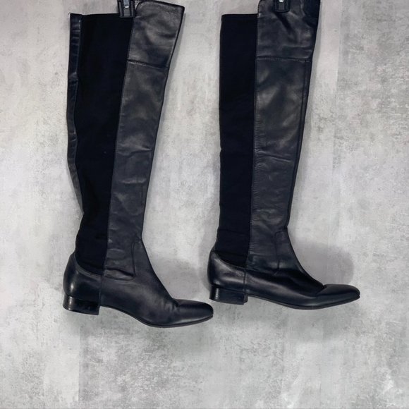 Louise et Cie Shoes - Louise et Cie Black Leather/Fabric Andora Over the